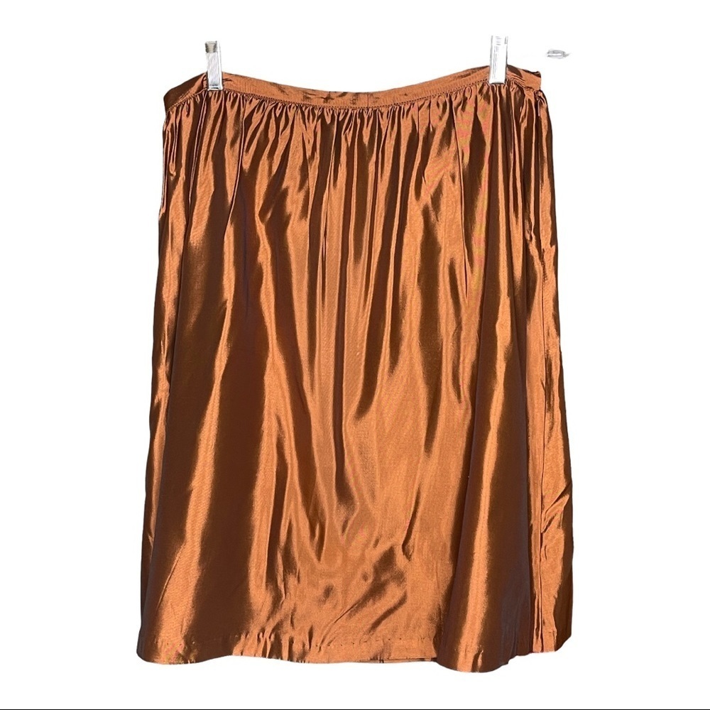 Chelsea & Violet Copper Satiny Lined Skirt 10
